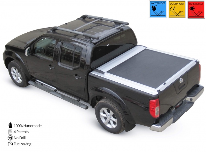 Laderaumabdeckung - Rollverdeck für NISSAN Navara D40 Double Cab 165cm SOT 1302 Aluminium eloxiert