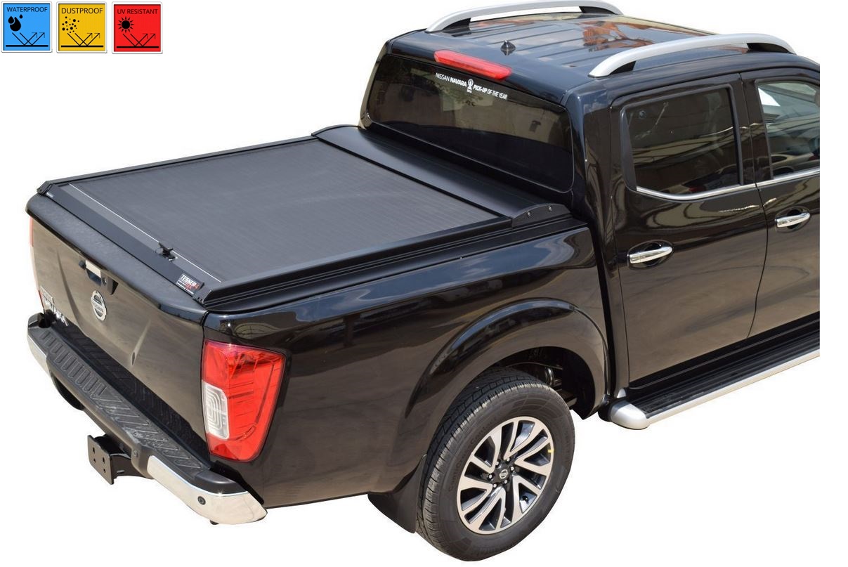 Laderaumabdeckung - Rollverdeck für NISSAN Navara D22 NP-300 Double Cab 2001-2005 SOT 130 black matt