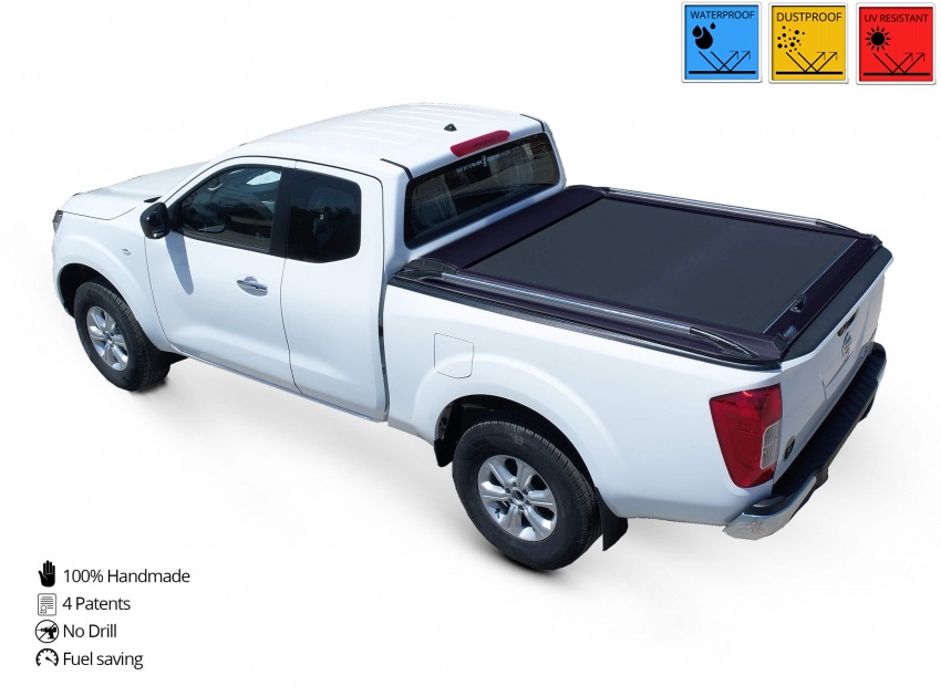 Laderaumabdeckung - Rollverdeck für NISSAN Navara D22 NP-300 Space Cab SOT 1303 black matt