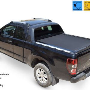 Laderaumabdeckung - Rollverdeck für FORD Ranger WildTrak Space Cab ab 11/2012+ & 2016+ SOT 1309 black matt