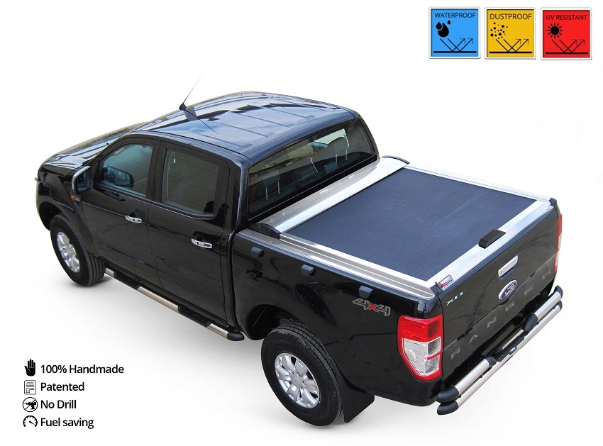 Laderaumabdeckung - Rollverdeck für FORD Ranger Double Cab 2007-2011 SOT 130 Aluminium eloxiert