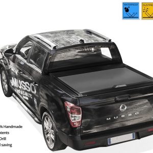 Laderaumabdeckung - Rollverdeck für SsangYong MUSSO / REXTON Sports Double Cab 2018+ SOT 13082 black matt