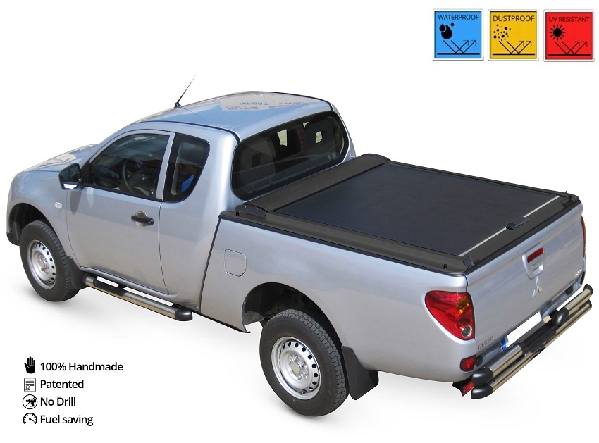 Laderaumabdeckung – Rollverdeck für MITSUBISHI L200 (Triton) 2006-2015 Space Cab SOT 1303 black matt 047L2001303BLACK