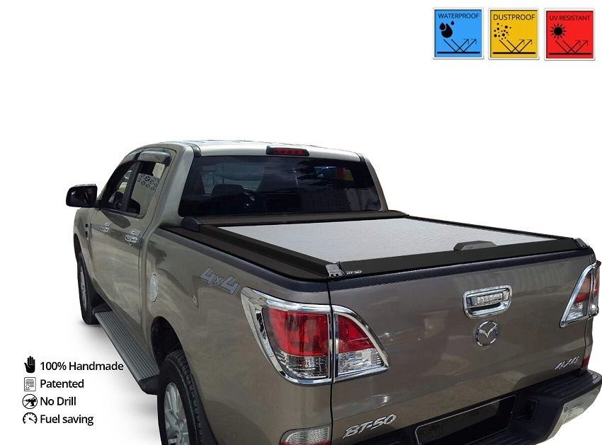 Laderaumabdeckung - Rollverdeck für MAZDA BT 50 double cab ab 2007-2011 SOT 130 black matt
