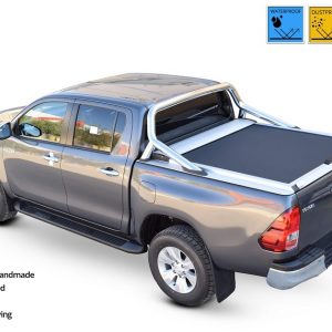 Laderaumabdeckung - Rollverdeck für TOYOTA HILUX REVO 2016+ mit OEM Überrollbügel D/C SOT 13161 Aluminium eloxiert