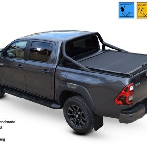 Laderaumabdeckung - Rollverdeck für TOYOTA HILUX REVO 2016+ mit OEM Überrollbügel D/C SOT 13161 black matt