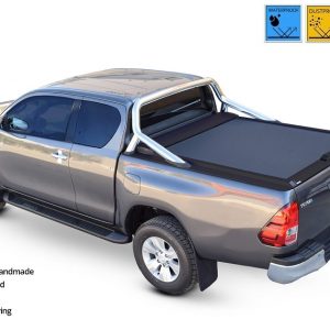 Laderaumabdeckung - Rollverdeck für Toyota Hilux REVO 2016+ Space Cab SOT 13171 mit original OEM Rollbar black matt