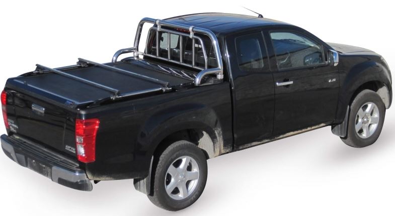 ISUZU D-Max Space Cab 2007-2011 SOT 1303 black matt Laderaumabdeckung - Rollverdeck