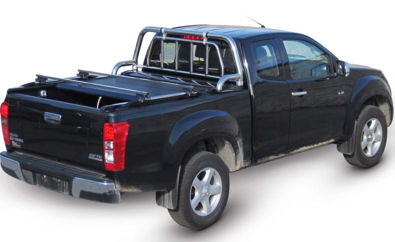 ISUZU D-Max Space Cab 2007-2011 SOT 1303 black matt Laderaumabdeckung - Rollverdeck