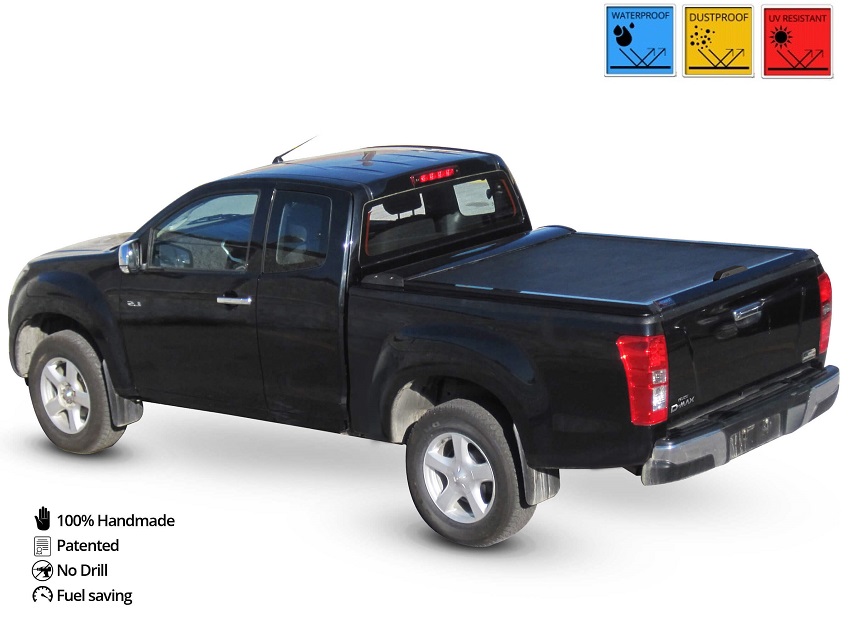 Laderaumabdeckung - Rollverdeck für ISUZU D-Max Space Cab 2007-2011 SOT 1303 black matt