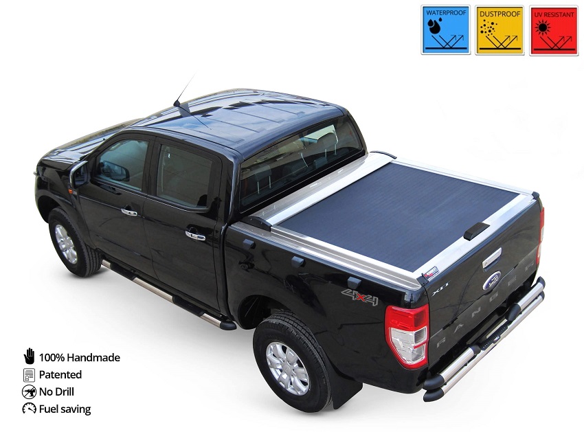 Laderaumabdeckung - Rollverdeck für FORD Ranger Double Cab 1998-2007 SOT 130 Aluminium eloxiert