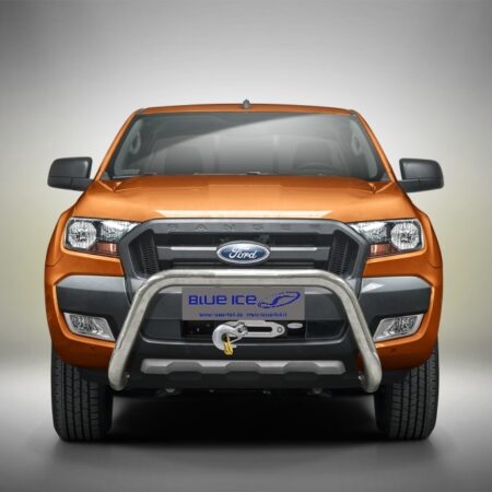 Frontschutzbügel BULLBAR BULL BAR STAHL AISI 304 für Ford Ranger ab 2012+ 143Bullbarsilver