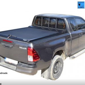 Laderaumabdeckung - Rollverdeck für Toyota Hilux REVO 2016+ Space Cab mit OEM ladder rack SOT 13017 black matt