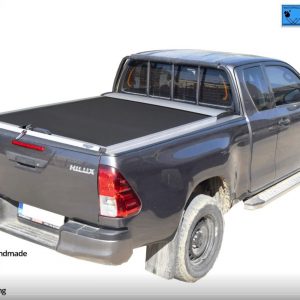 Laderaumabdeckung - Rollverdeck für Toyota Hilux REVO 2016+ Space Cab mit OEM ladder rack SOT 13017 Aluminium eloxiert