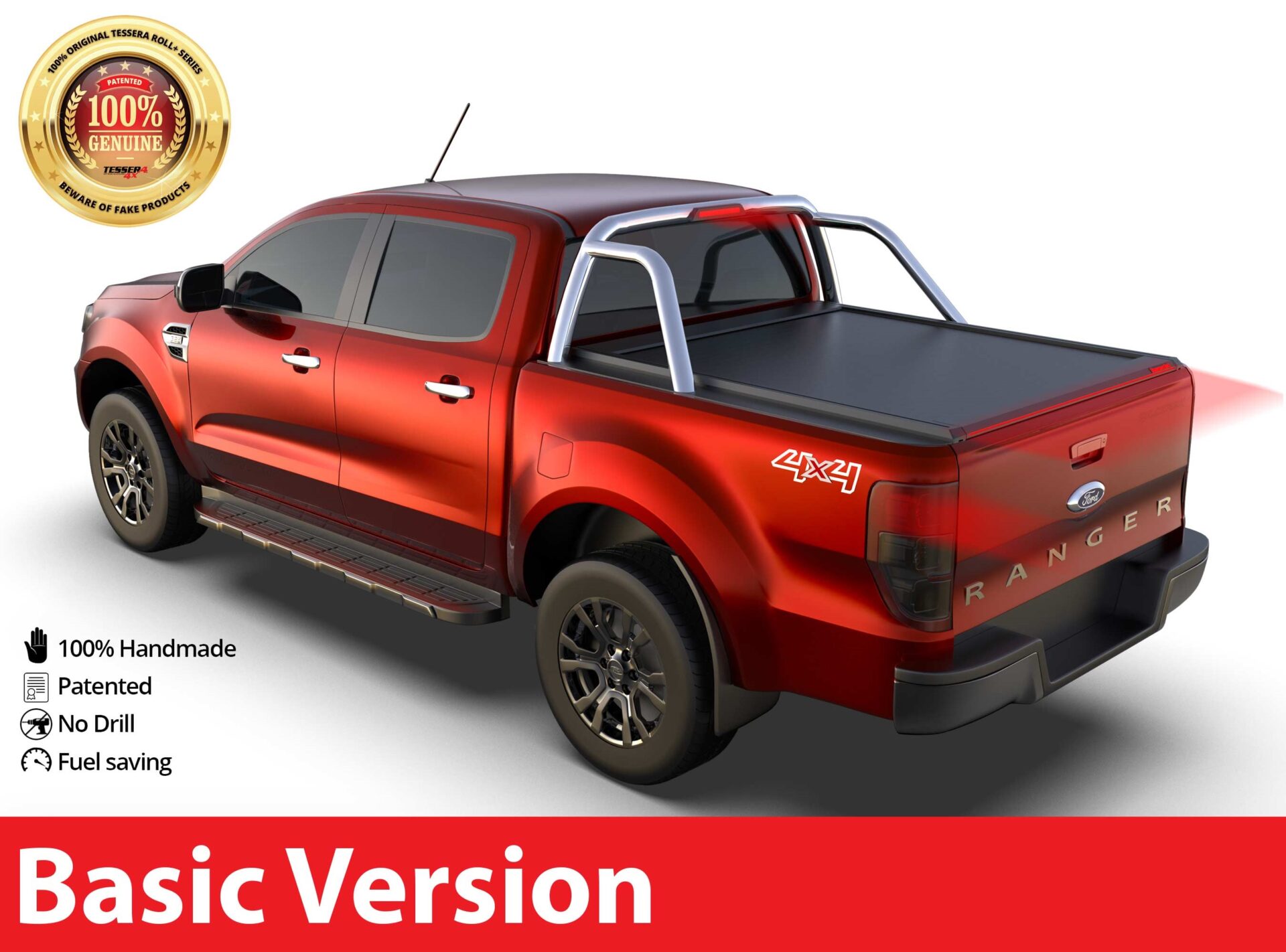 Tessera Roll+ Laderaumabdeckung “Basic” für FORD Ranger LIMITED D/C ab 11/2012+ & 2016+& 2020+ TESS 1406 ROLL black matt 23020TLIMITED1406B