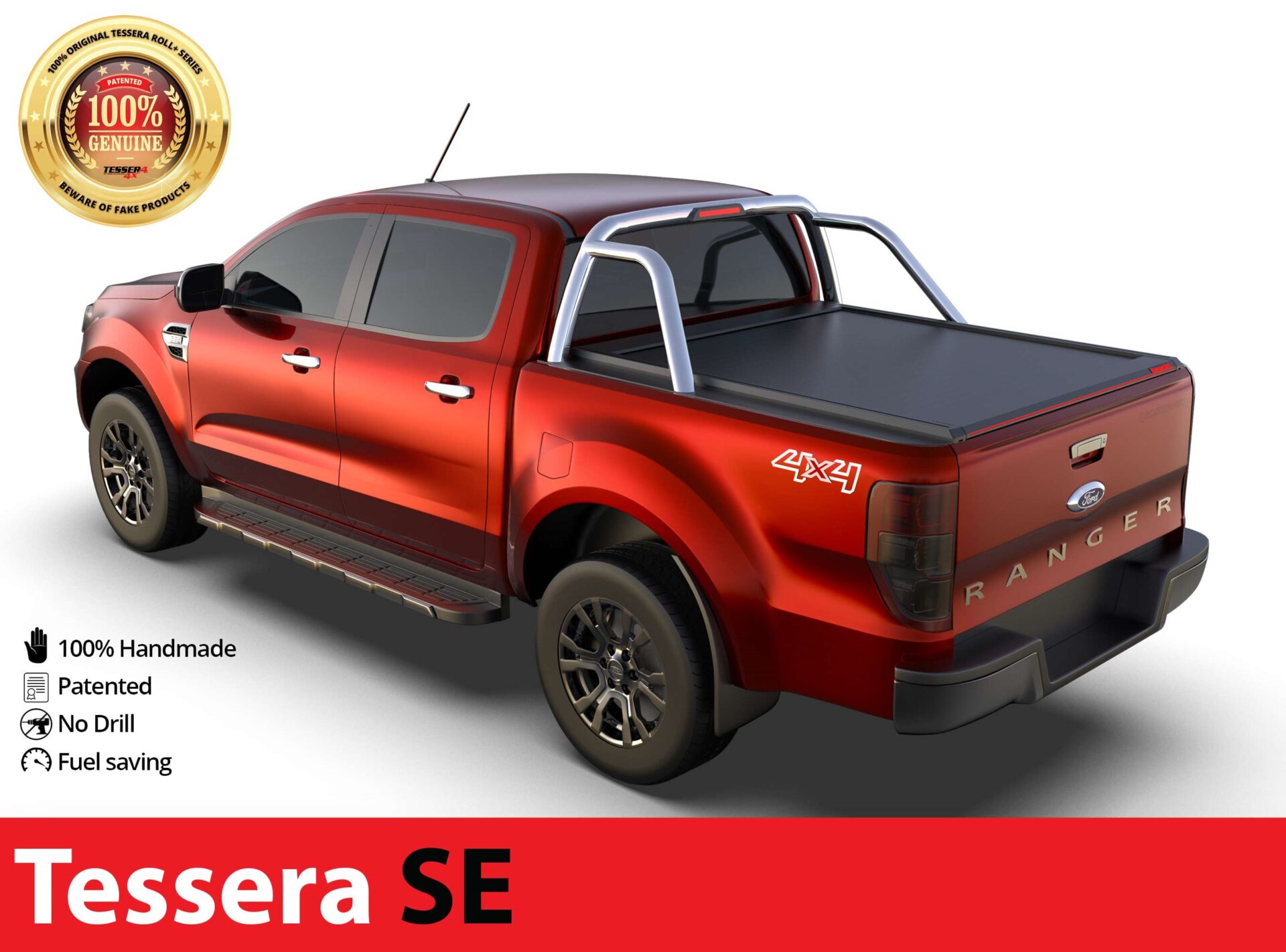 Laderaumabdeckung Tessera SE für Ford Ranger Limited D/C ab 2012+ & 2016+ & 2020+TESS 1506 SE black matt