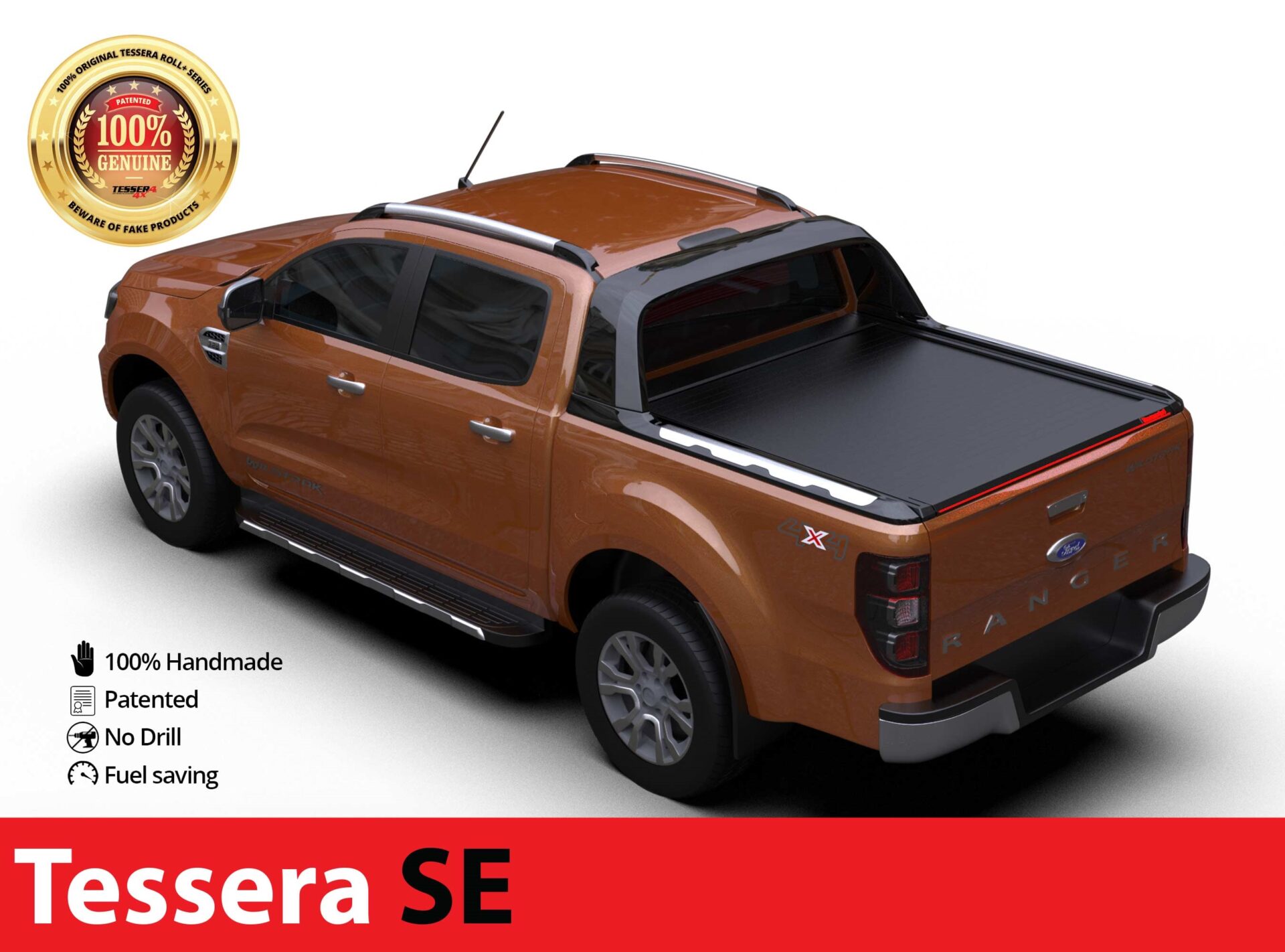 Laderaumabdeckung Tessera SE für Ford Ranger Wildtrak D/C ab 2012+ & 2016+ & 2020+TESS 1508 SE black matt