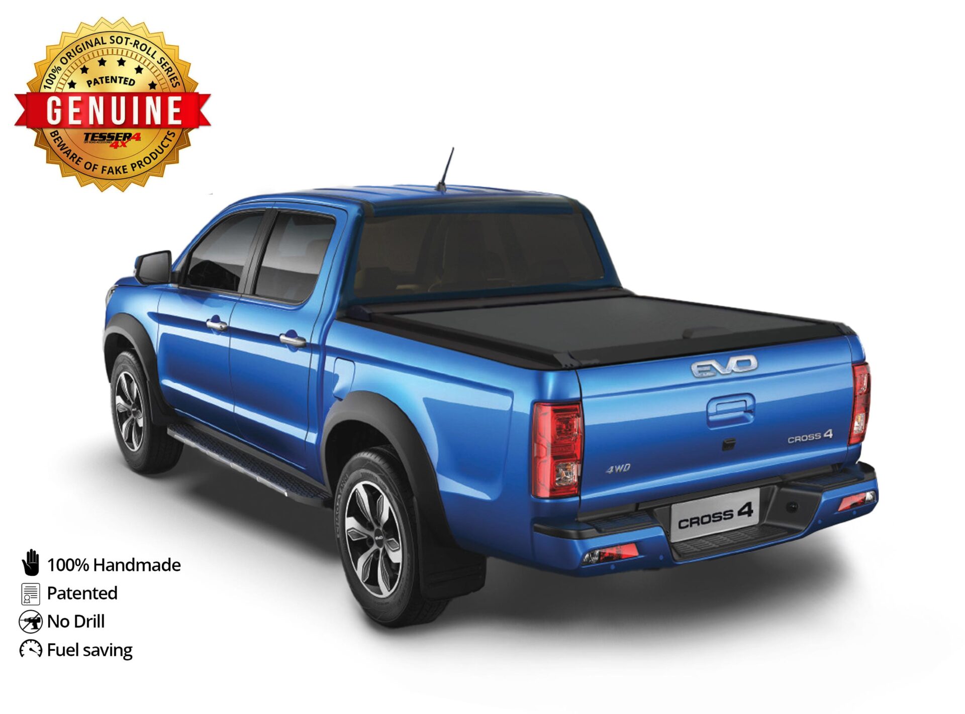 Laderaumabdeckung – Rollverdeck für EVO Cross 4 Double Cab SOT 1323 black matt