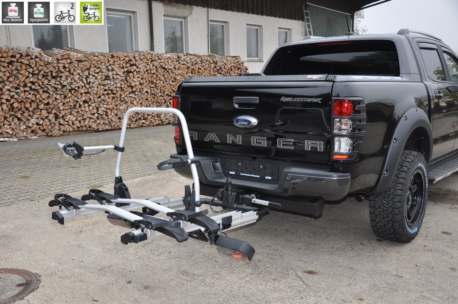 E-Bike – Fahrrad Fahrradträger Kupplungsträger ausziehbar für 2 Fahrräder für alle Autos mit Anhängerkupplung 51010Fahrradständer – Bild 19