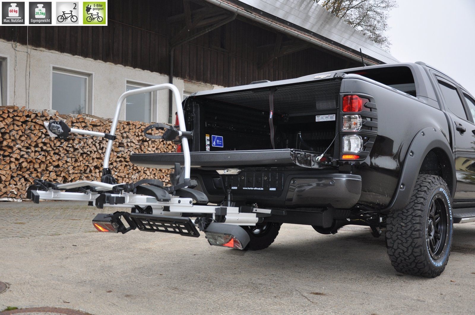 E-Bike – Fahrrad Fahrradträger Kupplungsträger ausziehbar für 2 Fahrräder für alle Autos mit Anhängerkupplung 51010Fahrradständer – Bild 12