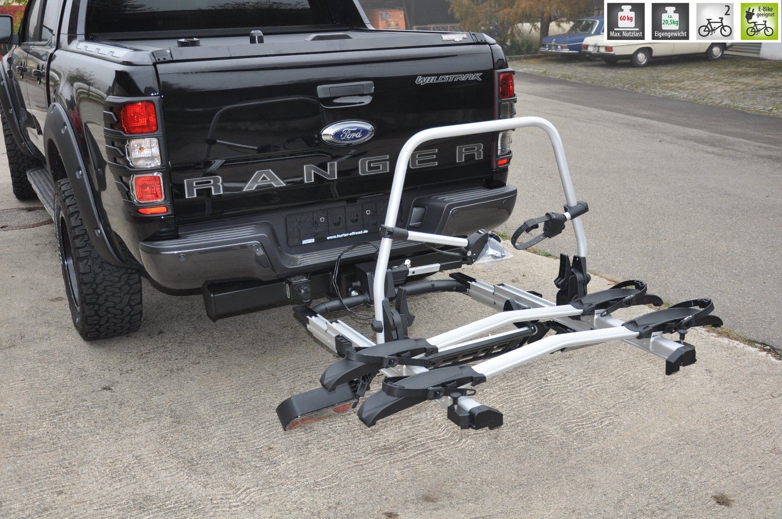 E-Bike – Fahrrad Fahrradträger Kupplungsträger ausziehbar für 2 Fahrräder für alle Autos mit Anhängerkupplung 51010Fahrradständer – Bild 6