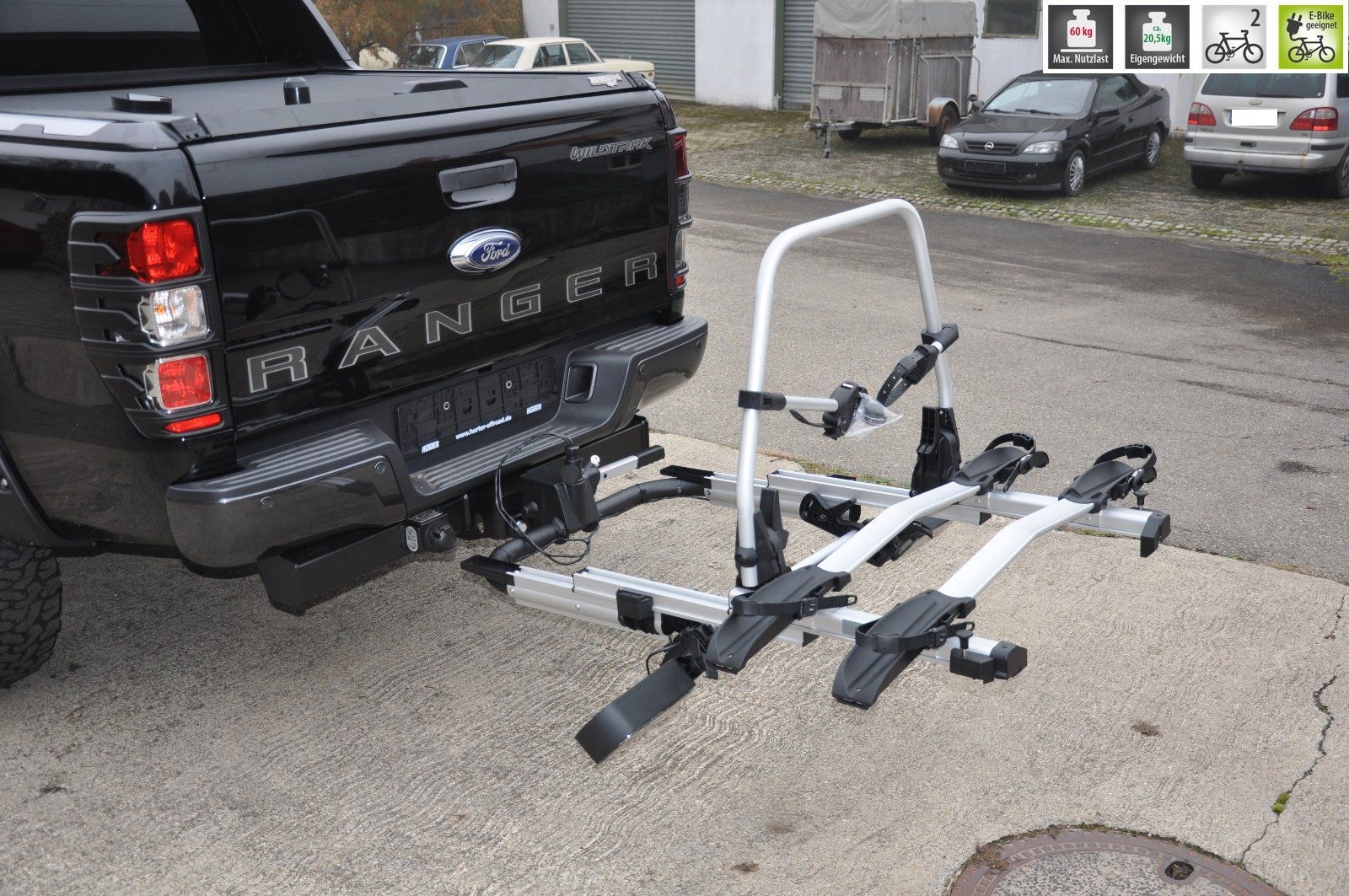 E-Bike – Fahrrad Fahrradträger Kupplungsträger ausziehbar für 2 Fahrräder für alle Autos mit Anhängerkupplung 51010Fahrradständer – Bild 5