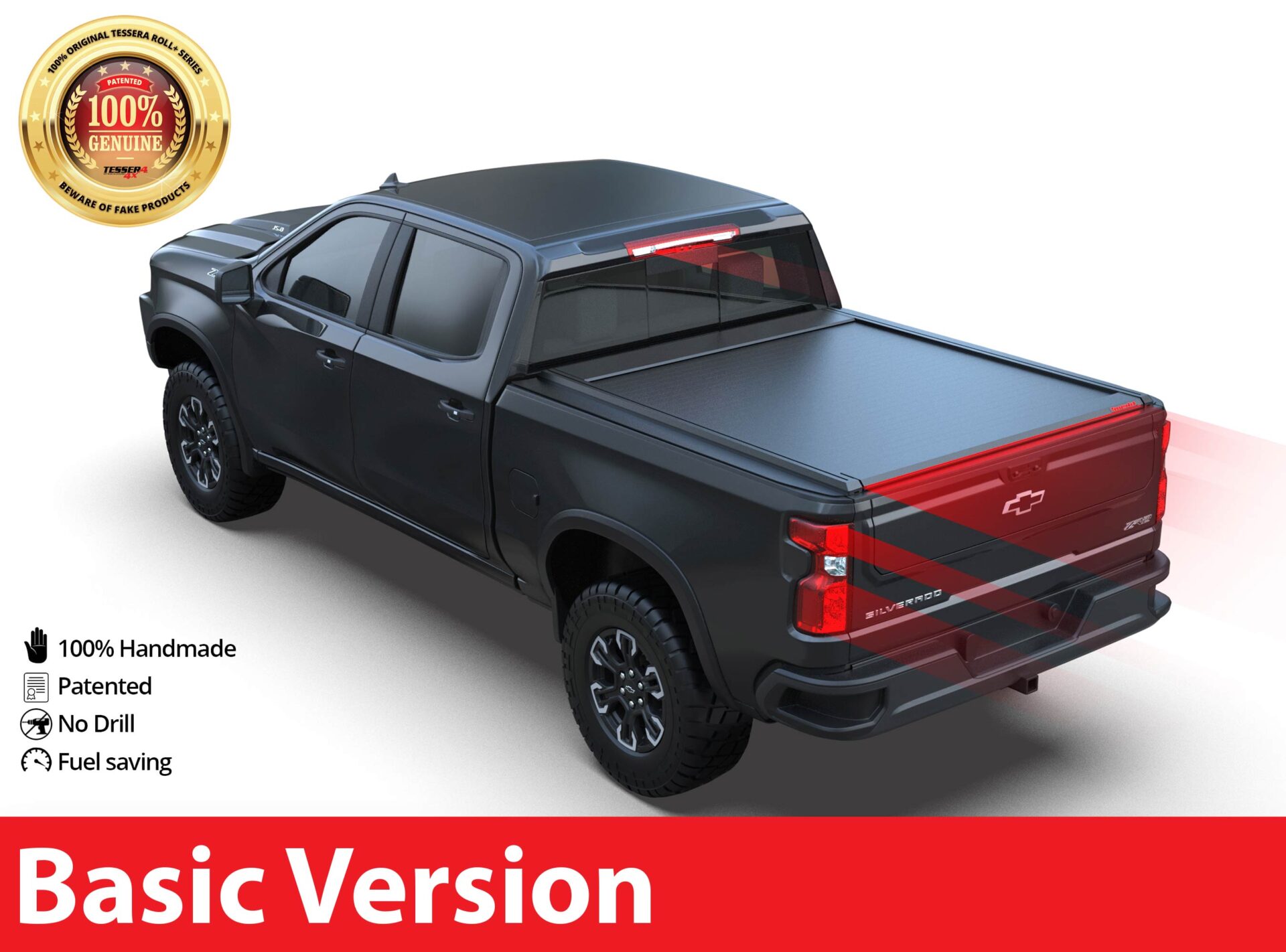 Tessera Roll+ Laderaumabdeckung Rollverdeck manuell "Basic" für Chevrolet Silverado 2023+ D/C TESS 1425 ROLL black matt