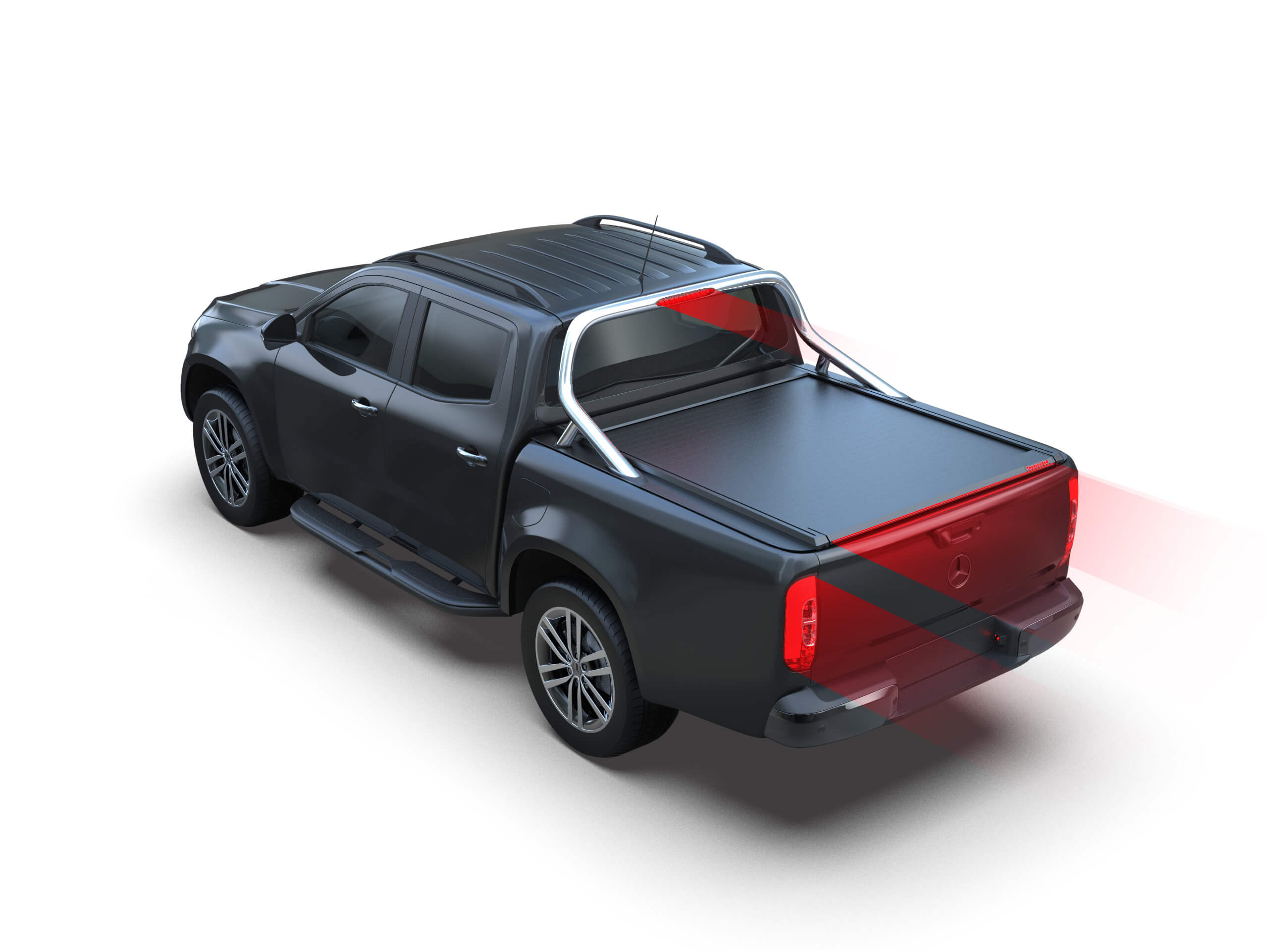 Tessera Roll+ Laderaumabdeckung Rollverdeck "Basic" für Mercedes X-Klasse 2021+ DC (Double cab) mit OEM Rolllbar