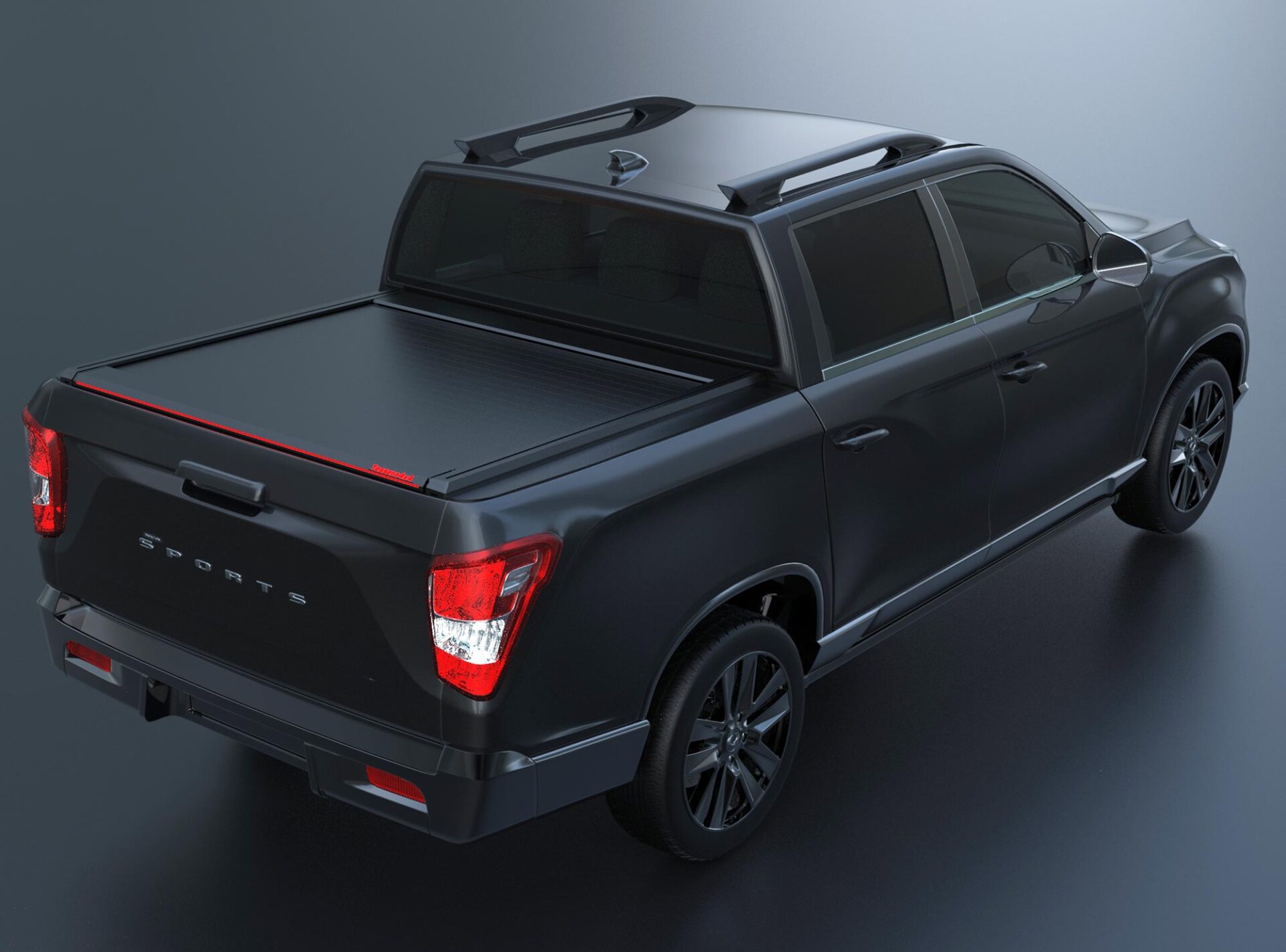 Tessera Roll+ Laderaumabdeckung Rollverdeck manuell "Basic" für SsangYong Musso Rexton Sports 2018+ DC (Double cab) blac matt, TESS 14082 ROLL