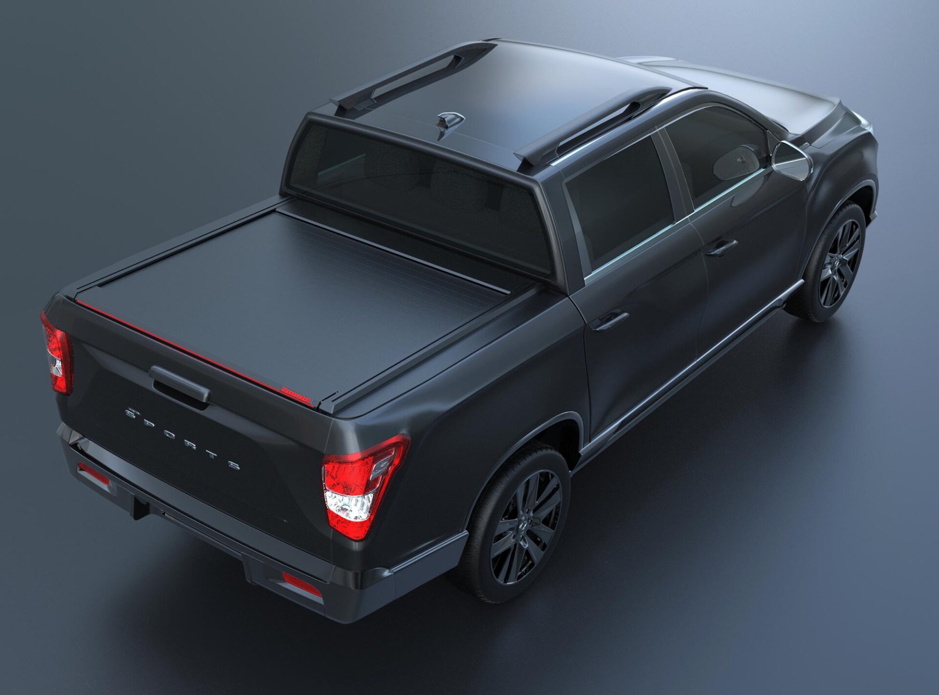 Tessera Roll+ Laderaumabdeckung Rollverdeck manuell "Basic" für SsangYong Musso Rexton Sports 2018+ DC (Double cab) blac matt, TESS 14082 ROLL