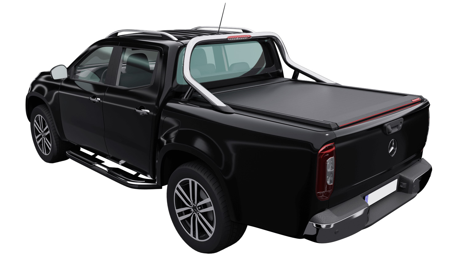 Tessera Roll+ Laderaumabdeckung Rollverdeck "Basic" für Mercedes X-Klasse 2021+ DC (Double cab) mit OEM Rolllbar