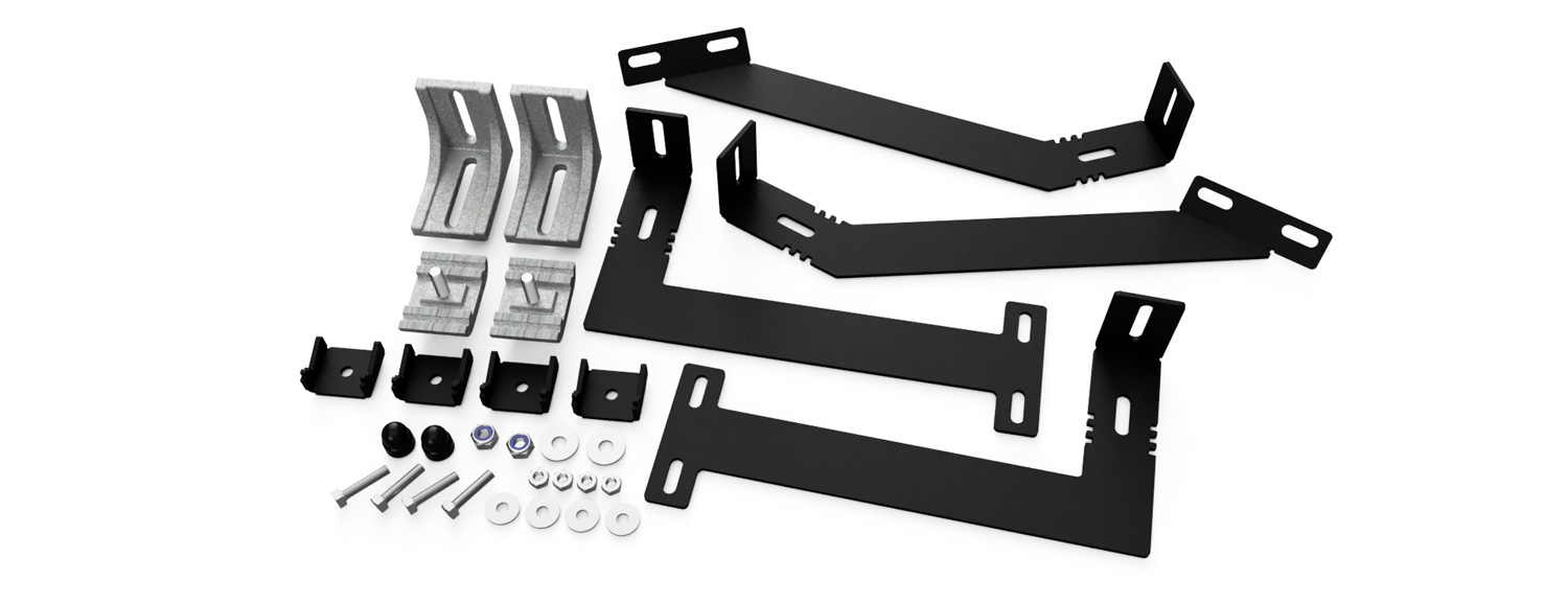 Speziell entwickeltes Schwerlast-Montagesatz für den neuen Isuzu D-max 2021+ (Statisch (200 kg) - Dynamisch (100 kg)).