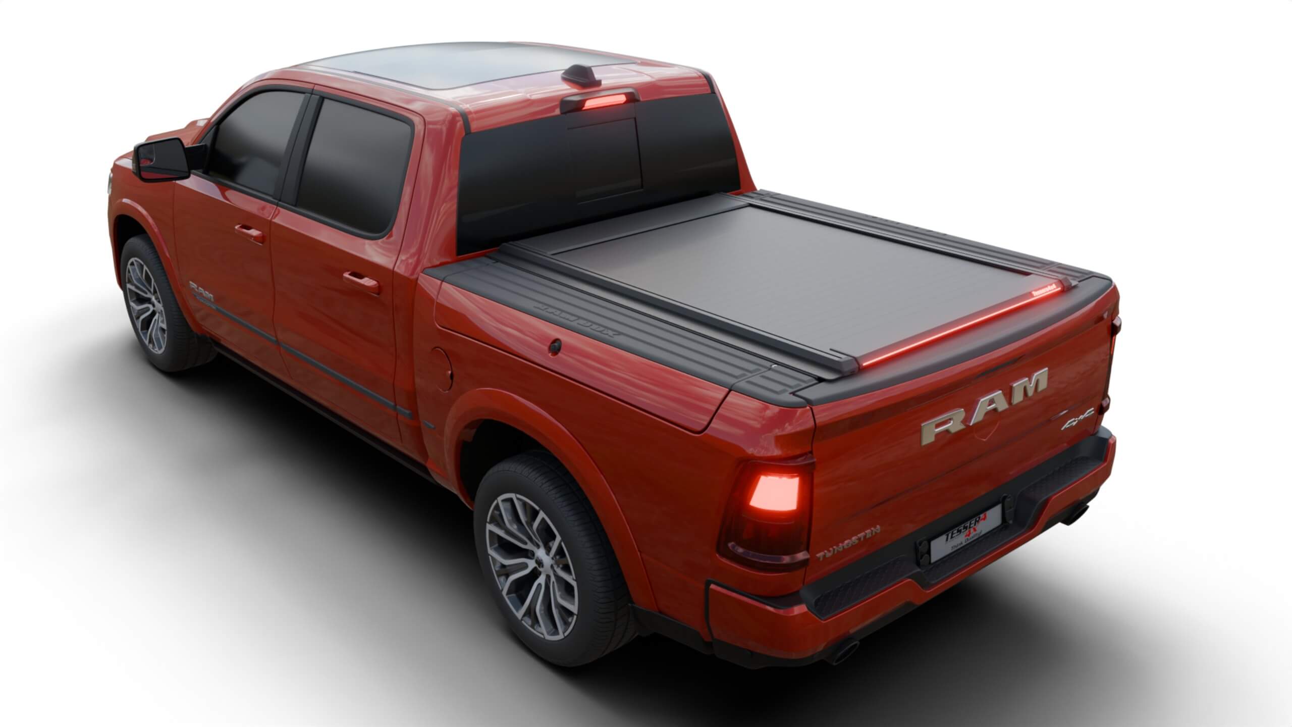essera Roll+ Laderaumabdeckung Rollverdeck manuell "Basic" für Dodge RAM RamBox 2019+ Short Bed 5.7' feet (1500, 1500 TRX & 1500 CLASSIC) D/C TESS 14240 ROLL black matt