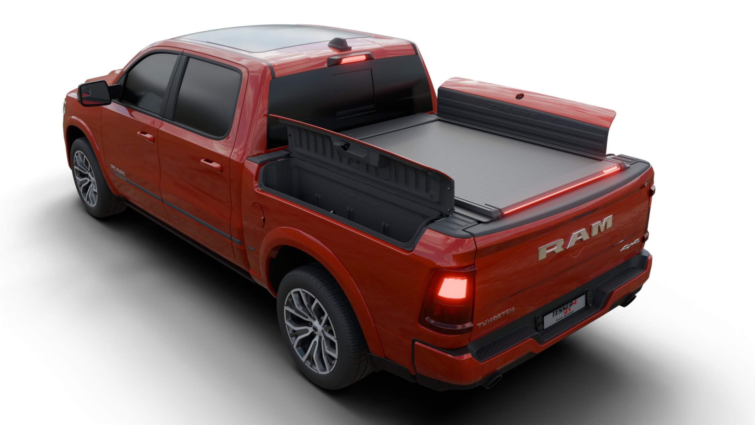essera Roll+ Laderaumabdeckung Rollverdeck manuell "Basic" für Dodge RAM RamBox 2019+ Short Bed 5.7' feet (1500, 1500 TRX & 1500 CLASSIC) D/C TESS 14240 ROLL black matt