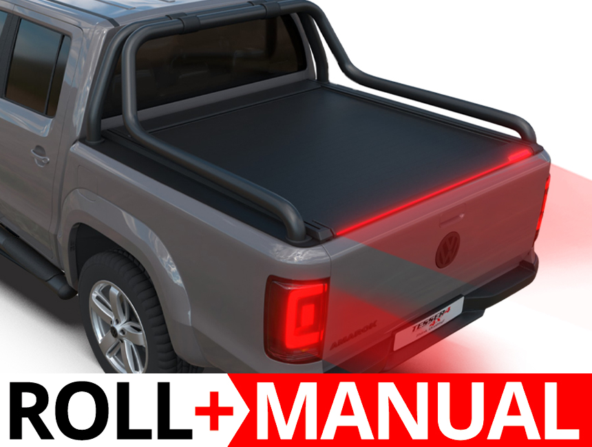 Tessera Roll+ Laderaumabdeckung “Basic” für Volkswagen Amarok Canyon 2010-2022 D/C Double Cab TESS 1401 ROLL black matt 33120CANYON1401B