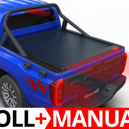 Tessera Roll+ Laderaumabdeckung Rollverdeck manuell "Basic" für Foton Tunland G7 2019+  mit OEM Rollbar TESS 14401 ROLL black matt