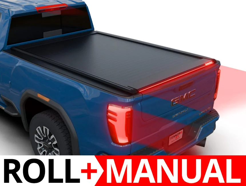 Tessera Roll+ Laderaumabdeckung Rollverdeck "Basic" manuell für GMC Sierra 2500 / 3500 HD 2015-2019 standard bed 6.6´ feet TESS 1447 ROLL black matt